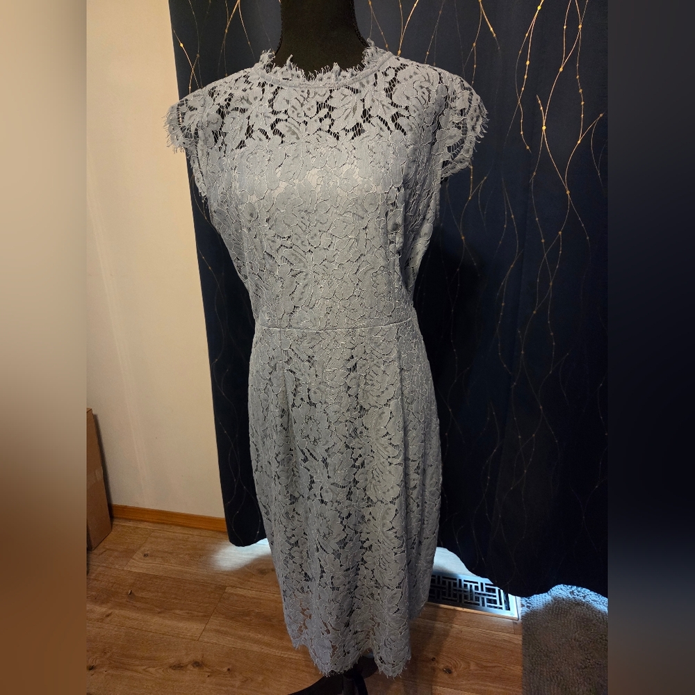 Amazon Essentials Lace Midi Dress in light blue